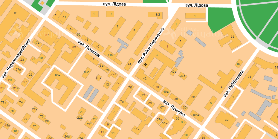 Карта Полтавы: Полтава, ул. Пушкина, 42